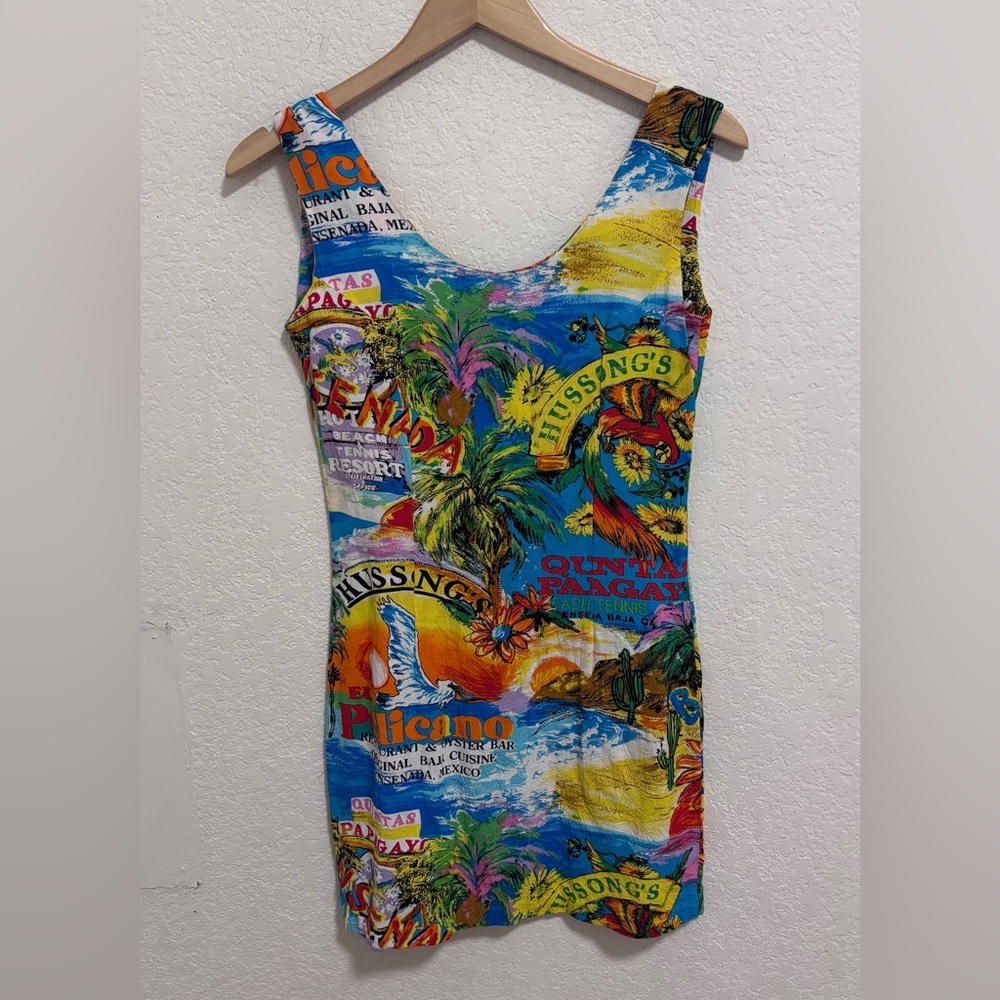 Jams world vintage Mexico themed mini dress